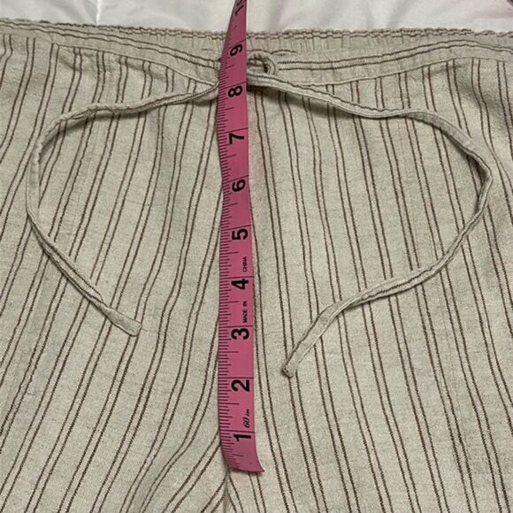 Cabelas Casuals Linen Pants Womens 12 Beachy Wide Leg Drawcord Coastal Vacation - Picture 13 of 14